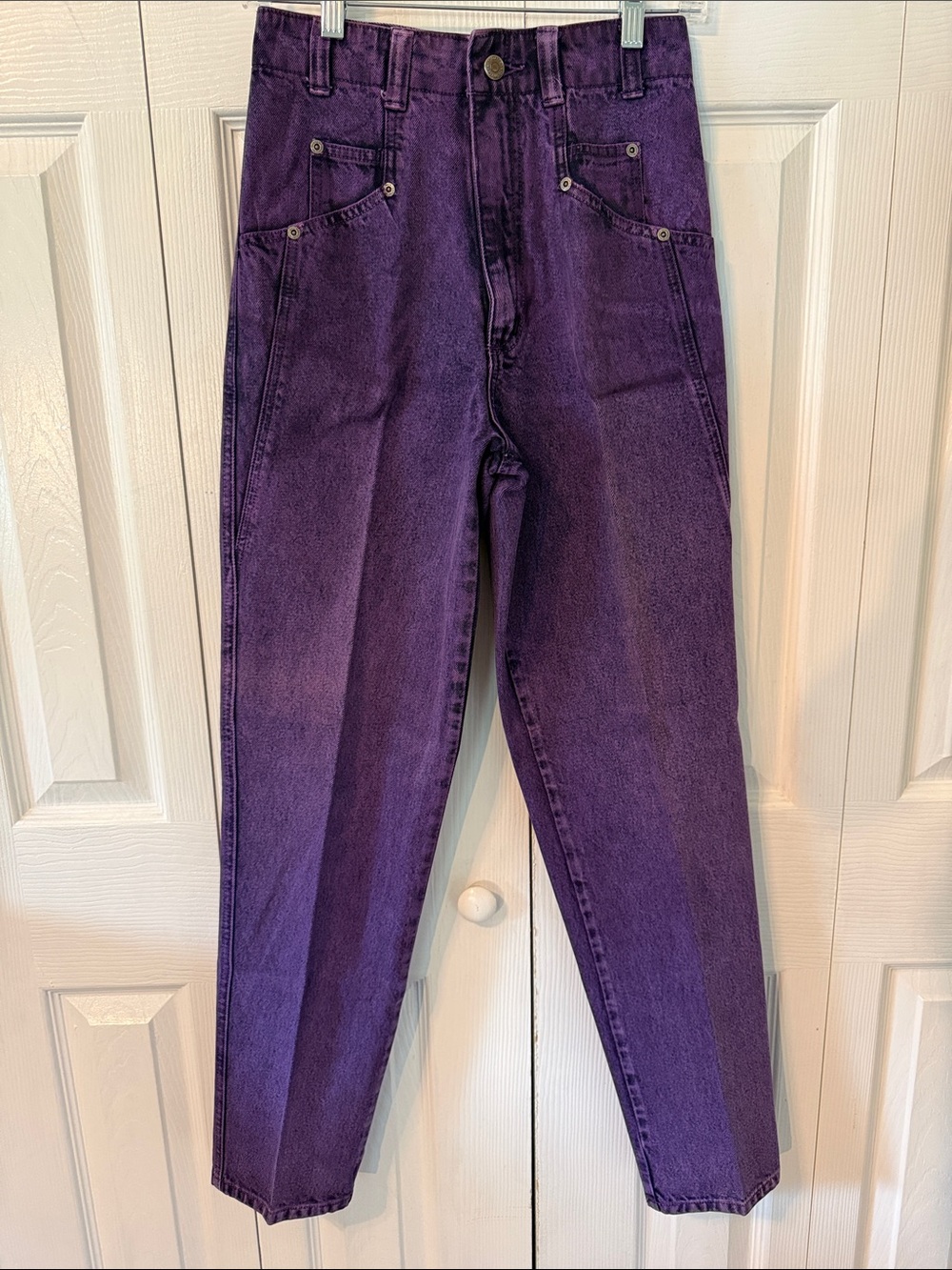 Vintage 80s 90s Wrangler Deep Purple Western Jeans Sz 5/6